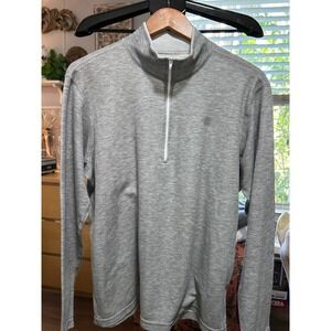 The North Face Womens XL-TG Gray Quarter Zip Long Sleeve Pullover Athletic Top